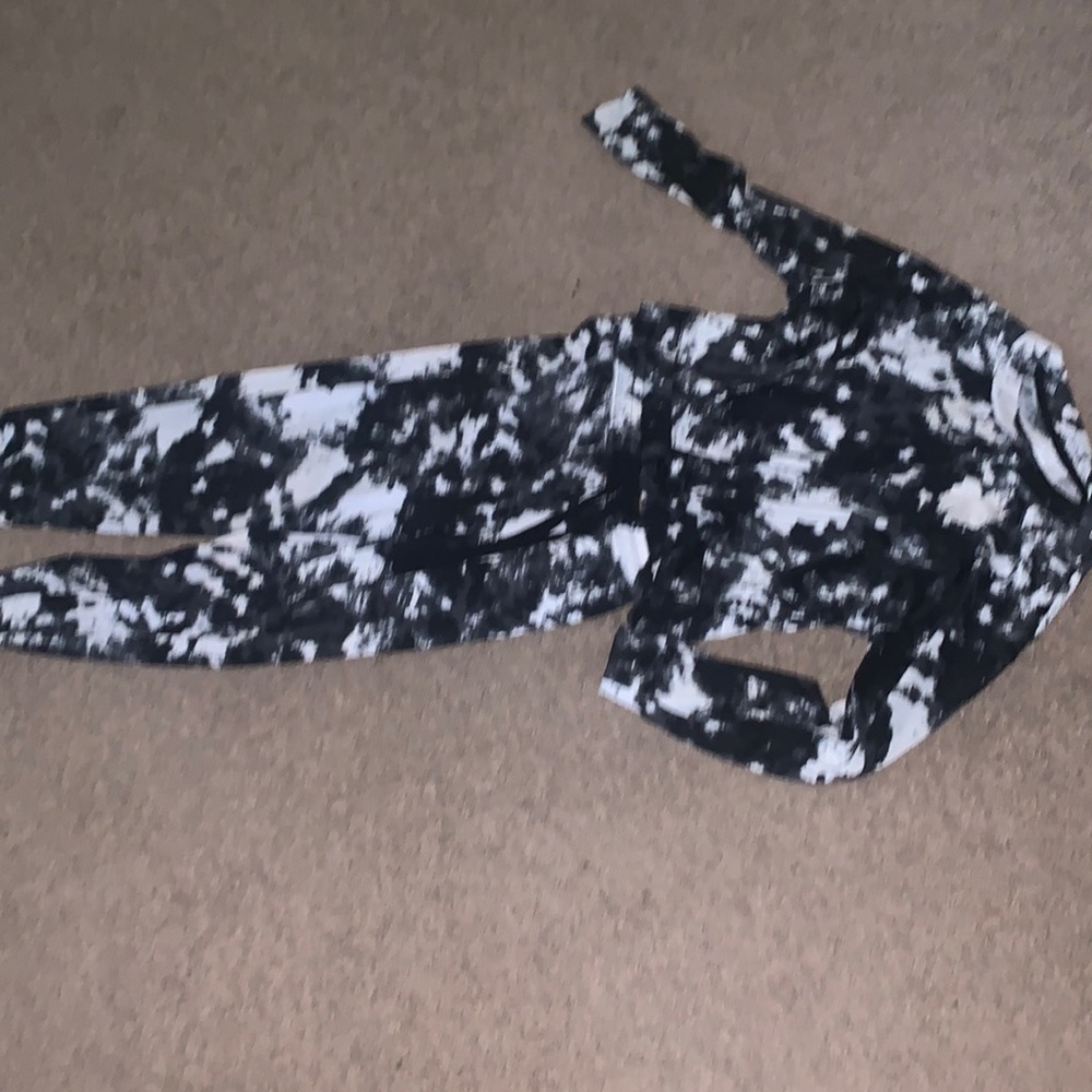 Black and white sleepwear set